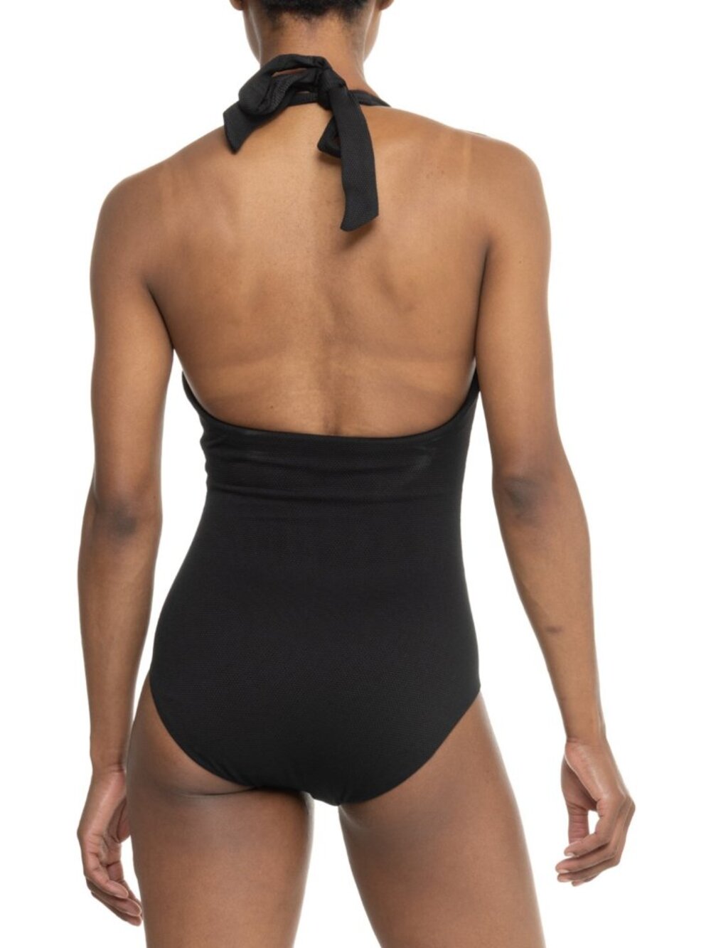 NWT $188 Spanx Pique Shaping Halter One-Piece Swimsuit in size Small! - Picture 2 of 2